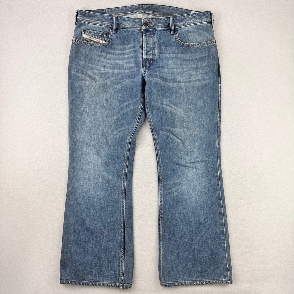 Diesel Jeans Zathan Bootcut Mens 38x32‎ Blue Faded Denim Y2K Italy Vintage